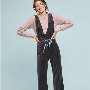 Anthropologie Pilcro Velvet Overalls